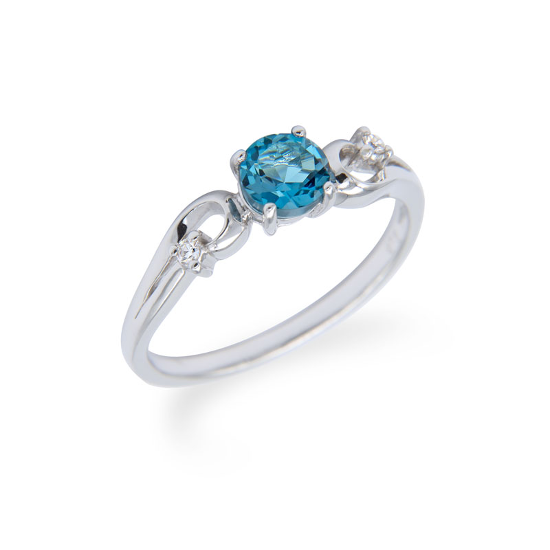 Topaz and Diamond Ring