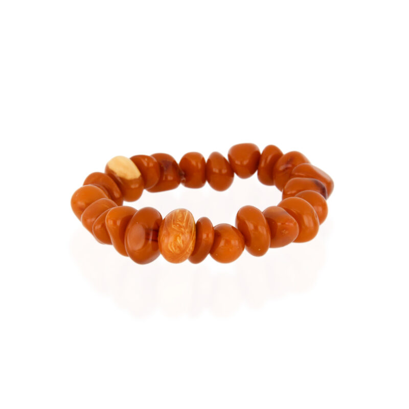 Polished Amber Elastic Bracelet