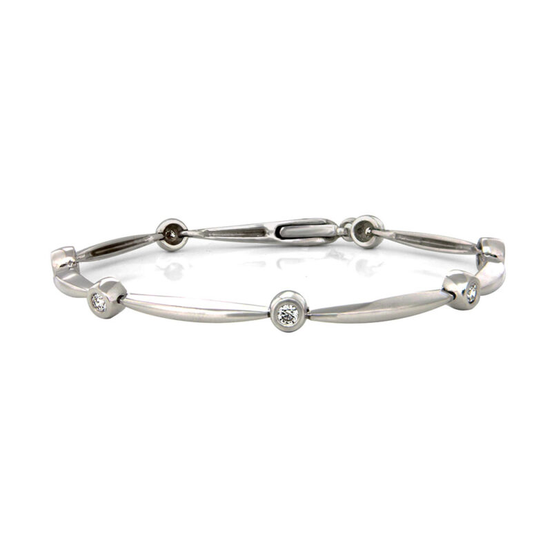 Bezel Set Diamond Bracelet
