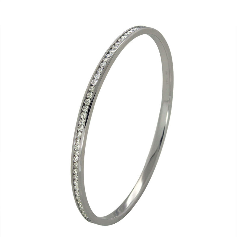 Channel Set Diamond Eternity Bangle