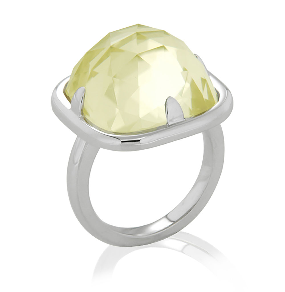 Lemon Quartz Gold Ring