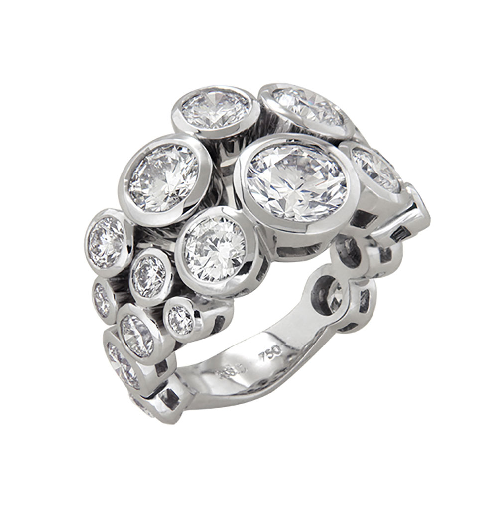Bezel Cluster Ring (Bubbles ring)