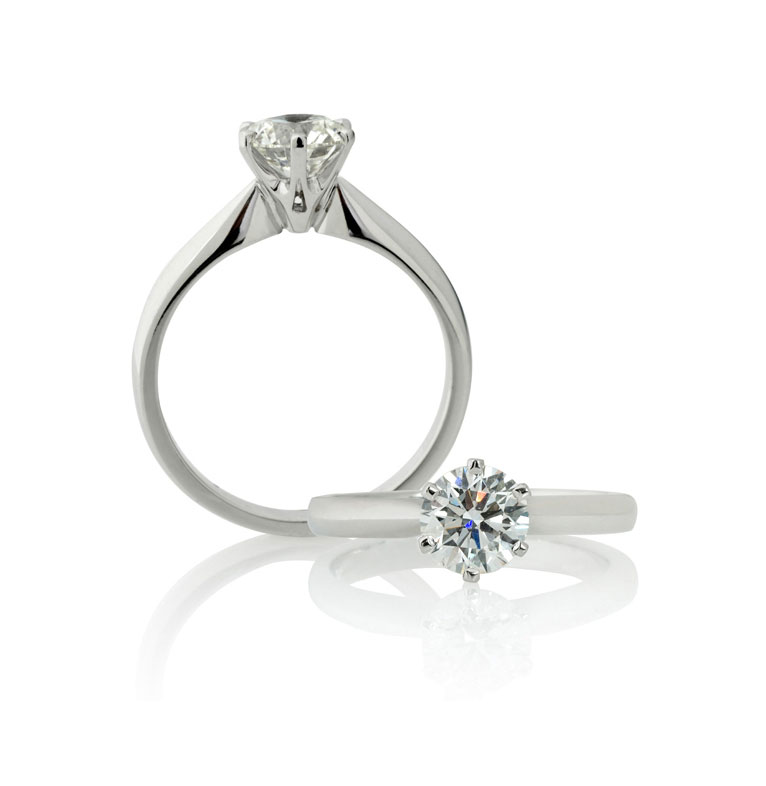 Six Claw Solitaire Diamond Ring
