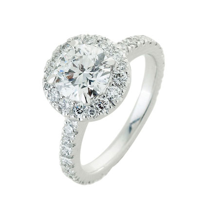 Round Brilliant Diamond Halo Ring