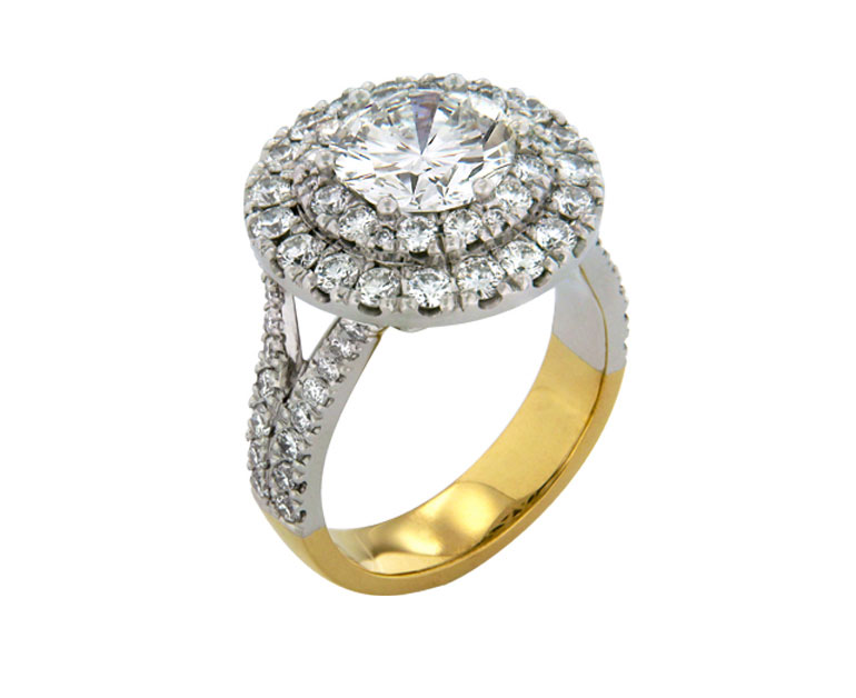 Double Halo Diamond Ring