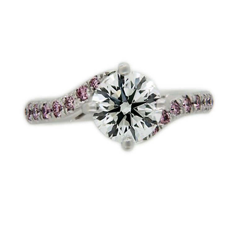 Round Diamond and Sapphire Wrap Around Ring