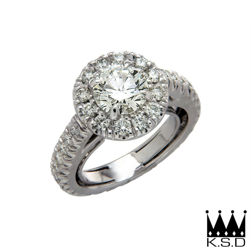 Round Brilliant Diamond Halo Ring