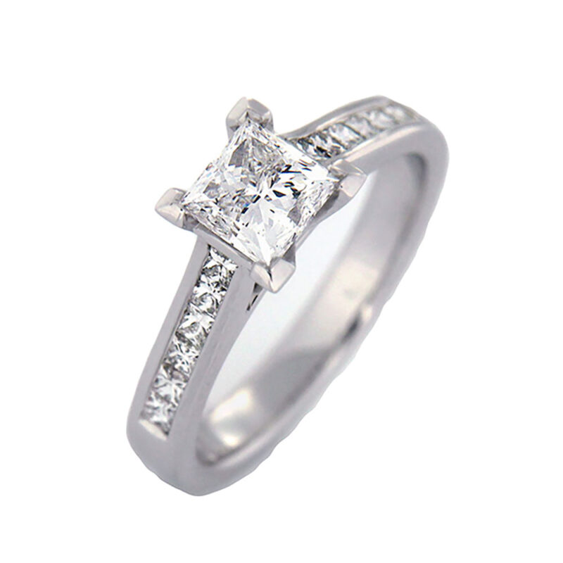 Princess Cut Diamond Set Ring