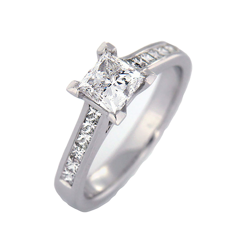 Princess Cut Diamond Set Ring