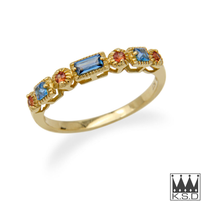 Citrine & Topaz Gold Ring