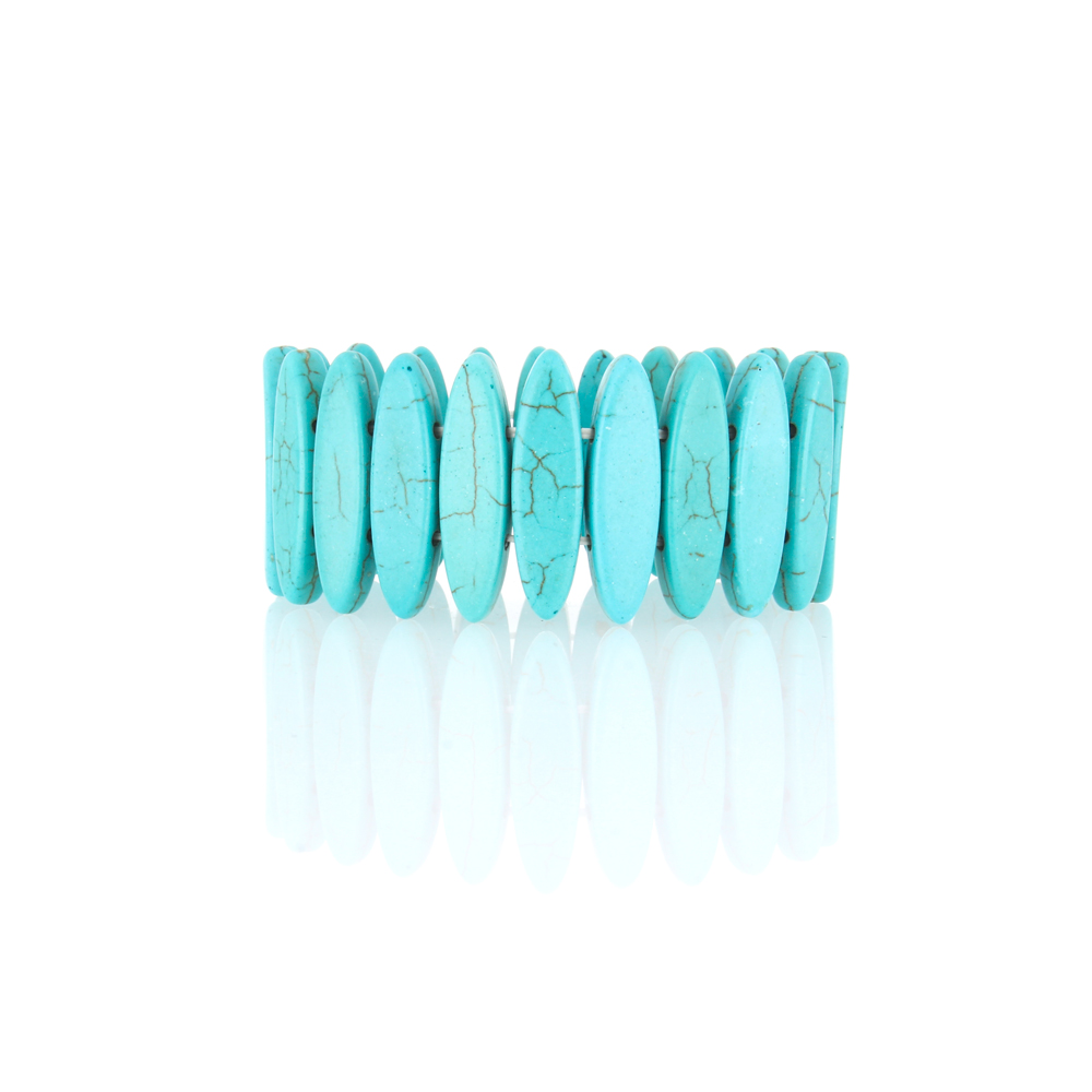 Blue Howlite Marquise Bracelet