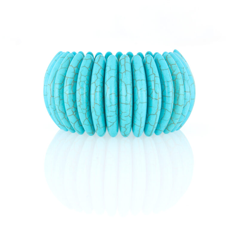 Blue Howlite Long Teeth Bracelet