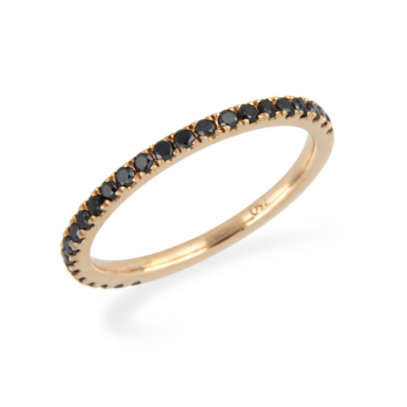 Rose Gold and Black Diamond Ring