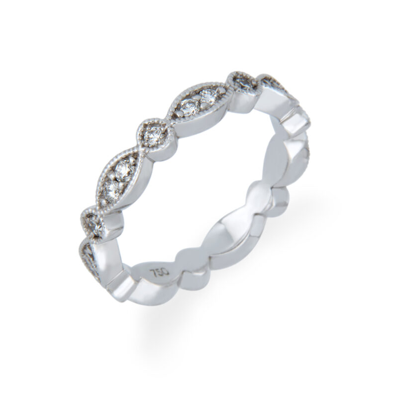 Marquise and Round Diamond Eternity Ring