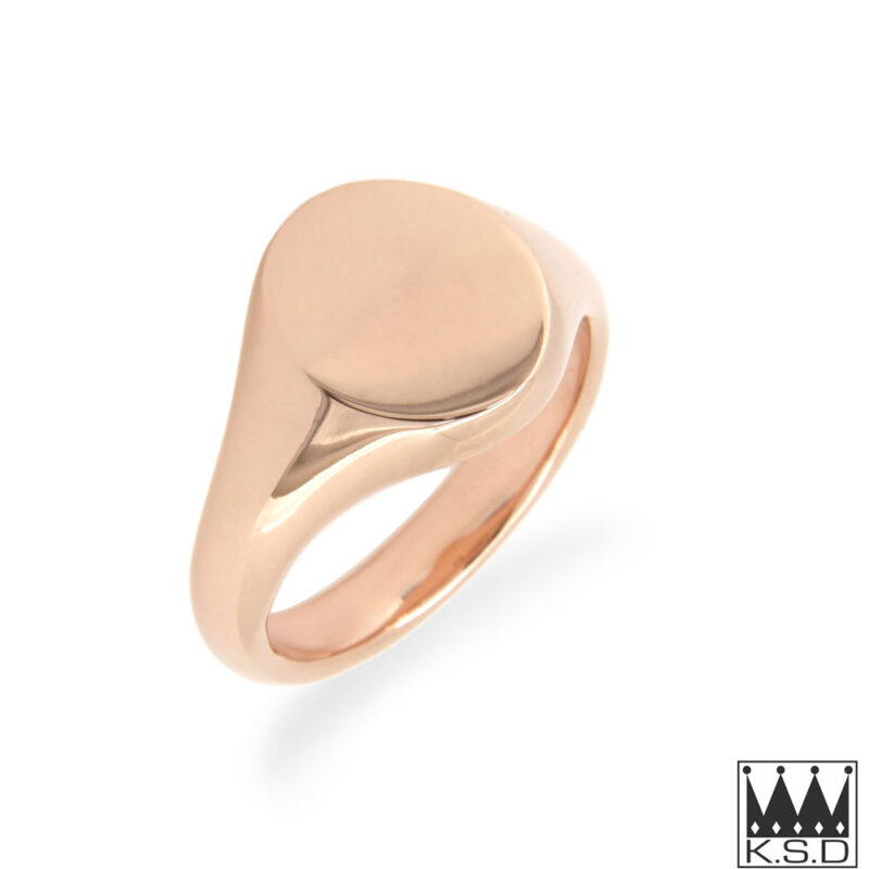 Rose Gold Oval Signet Ring