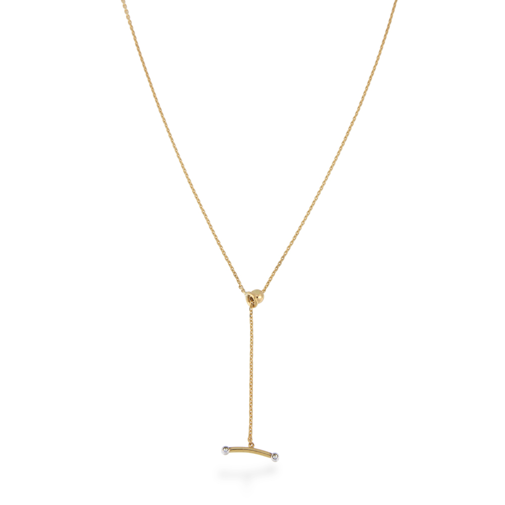 Adjustable Gold and Diamond Necklace