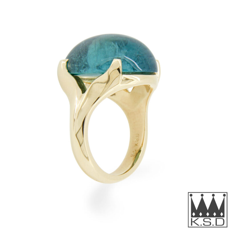Tourmaline and Gold Ring