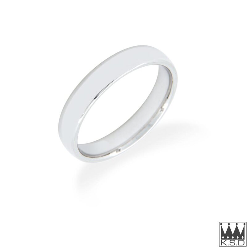 9ct White Gold 5mm Wide Ring