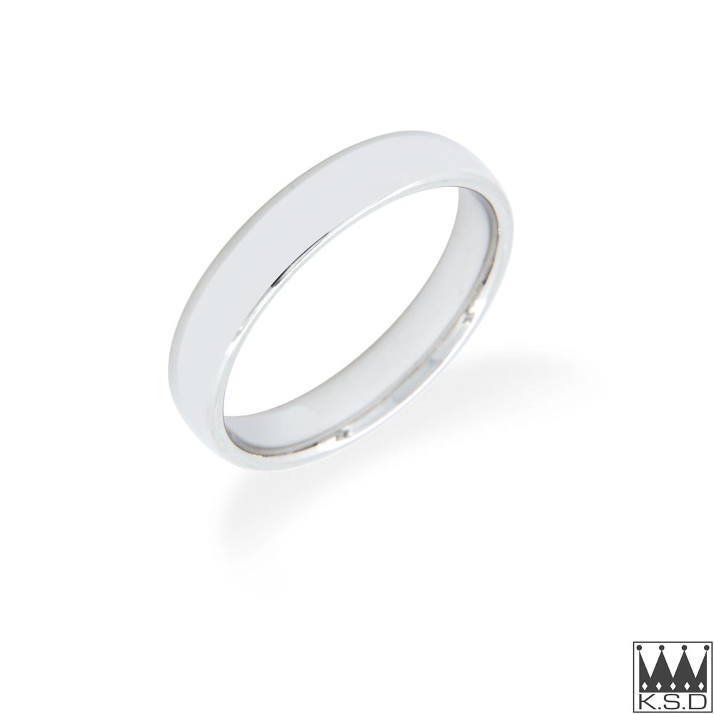 9ct White Gold 5mm Wide Ring