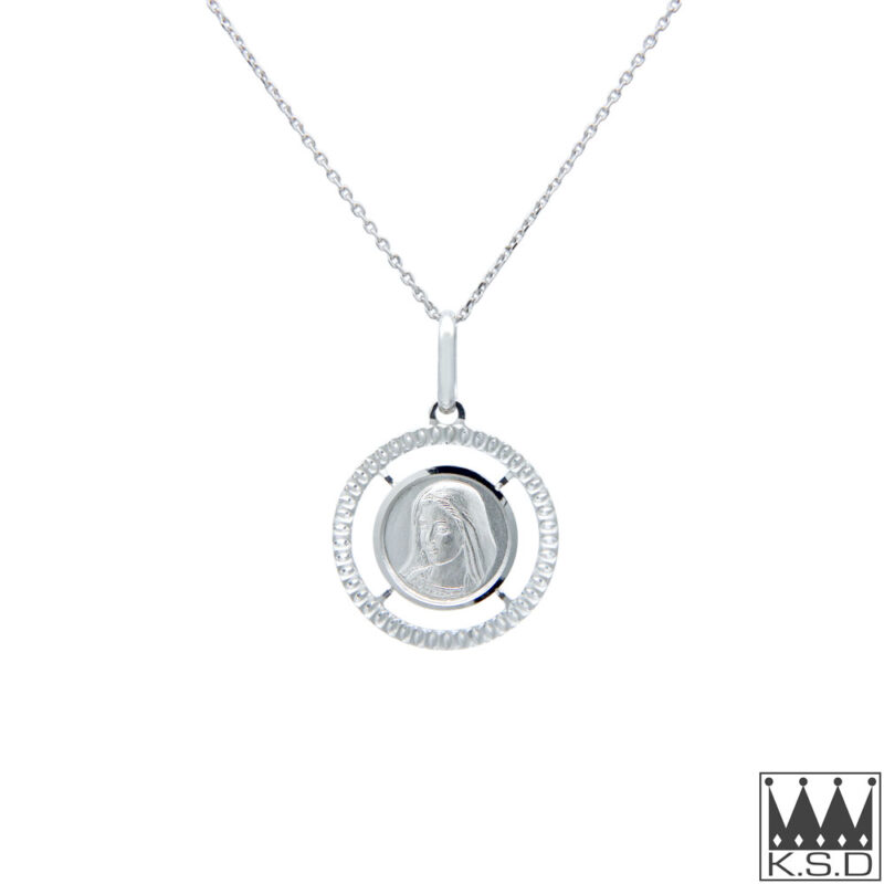 Virgin Mary Sterling Silver Pendant