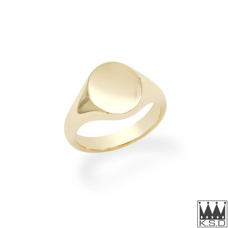 Yellow Gold Oval Signet Ring