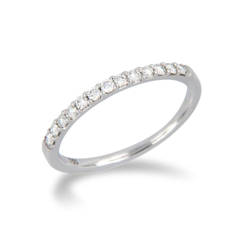 Half eternity diamond ring