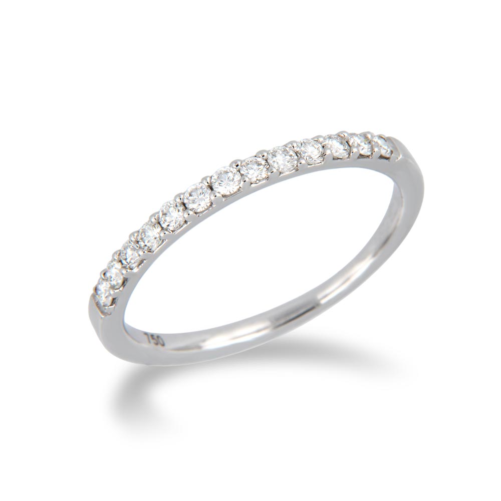 Half eternity diamond ring