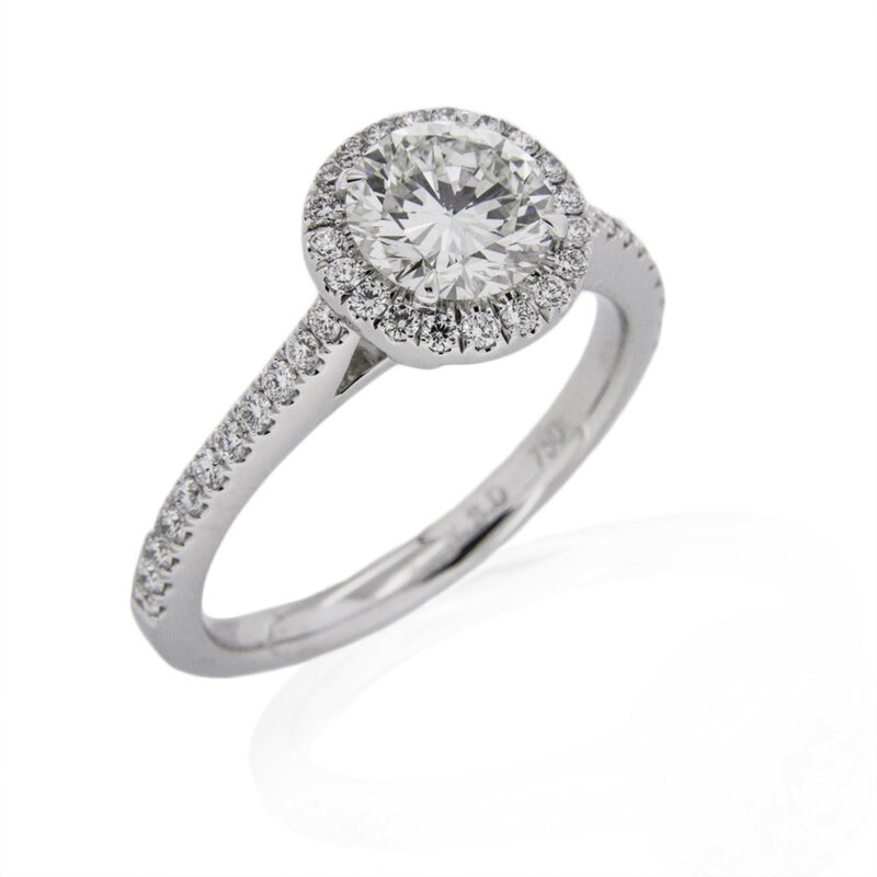 Diamond Halo Engagement Ring