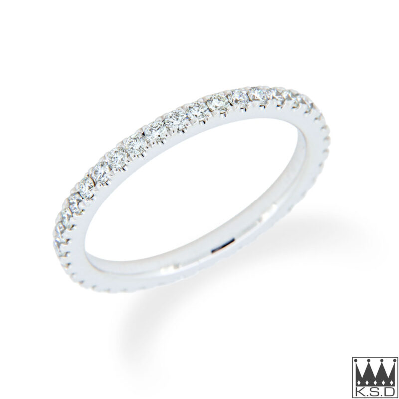 Diamond and White Gold Eternity Ring