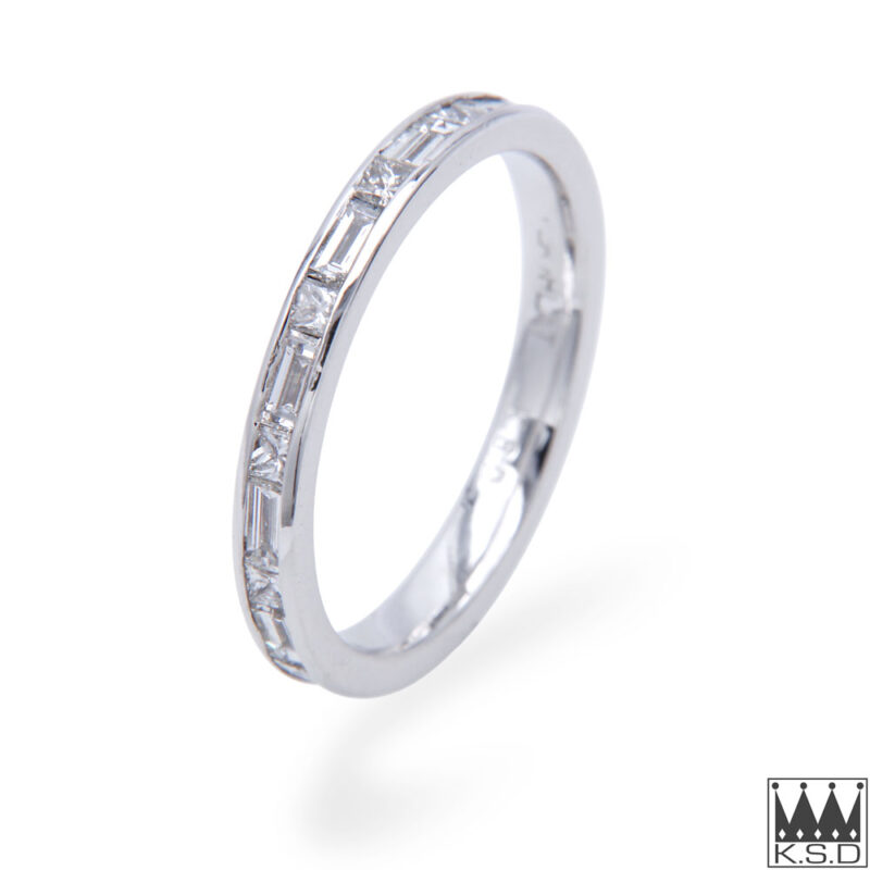 Princess and Baguette Cut Diamond Eternity Ring