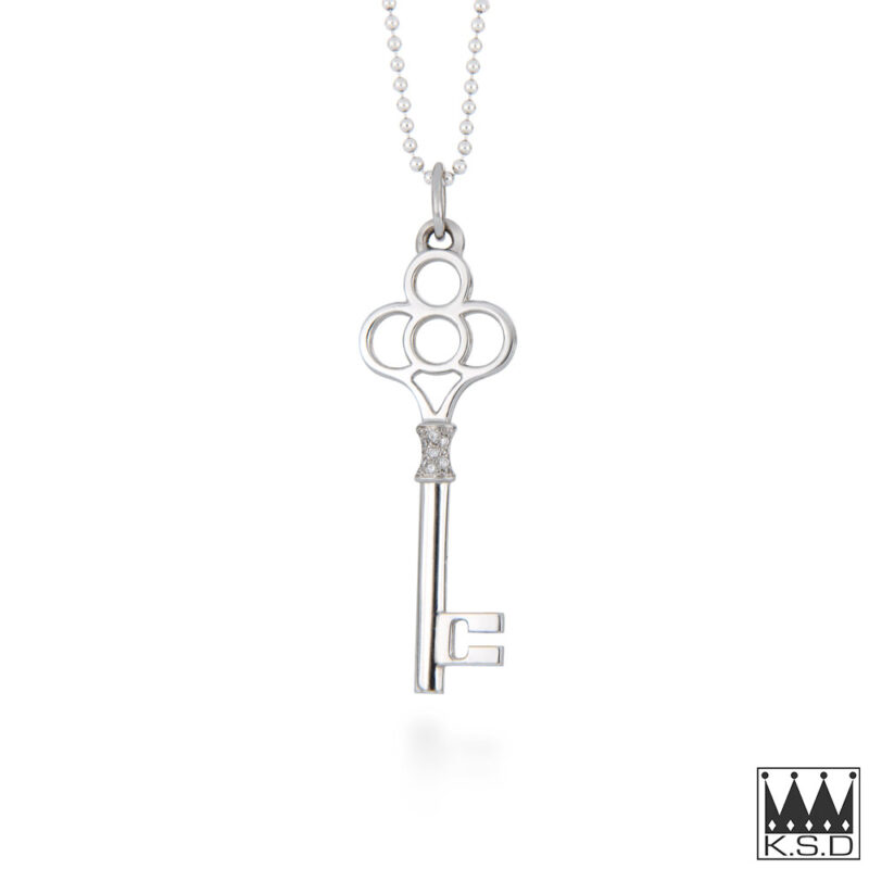 Diamond Key Pendant