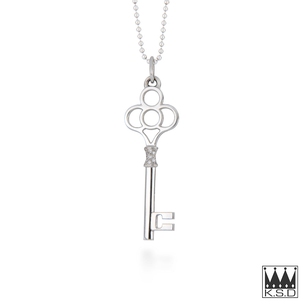 Diamond Key Pendant