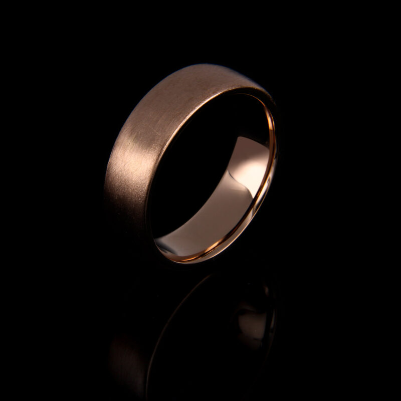 Rose Gold Ring Rough Finish