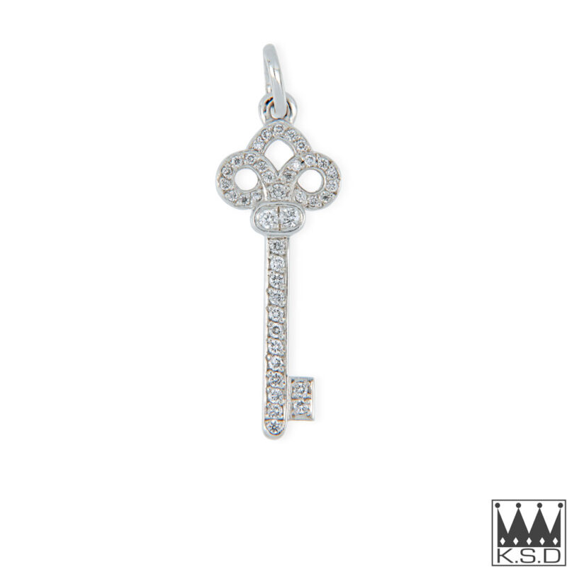 Diamond Set Key Pendant