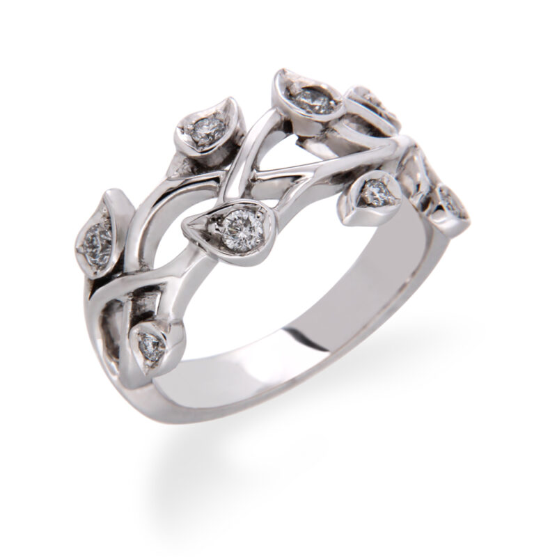 Gold Wreath and Diamond Ring