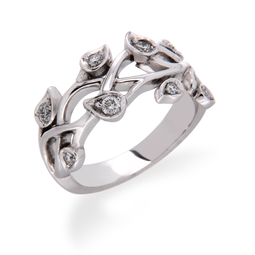 Gold Wreath and Diamond Ring
