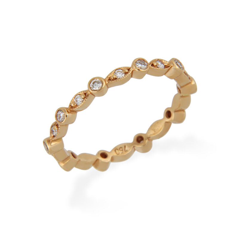 Rose Gold Diamond Stack Eternity Ring