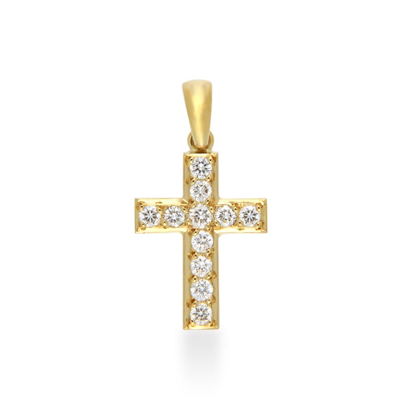 Diamond gold cross