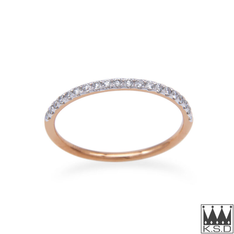 Diamond Set Half Eternity Fine Gold Ring