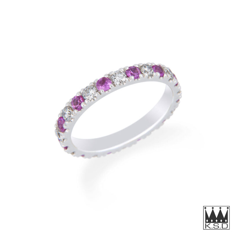 Diamond and Sapphire Set Eternity Ring