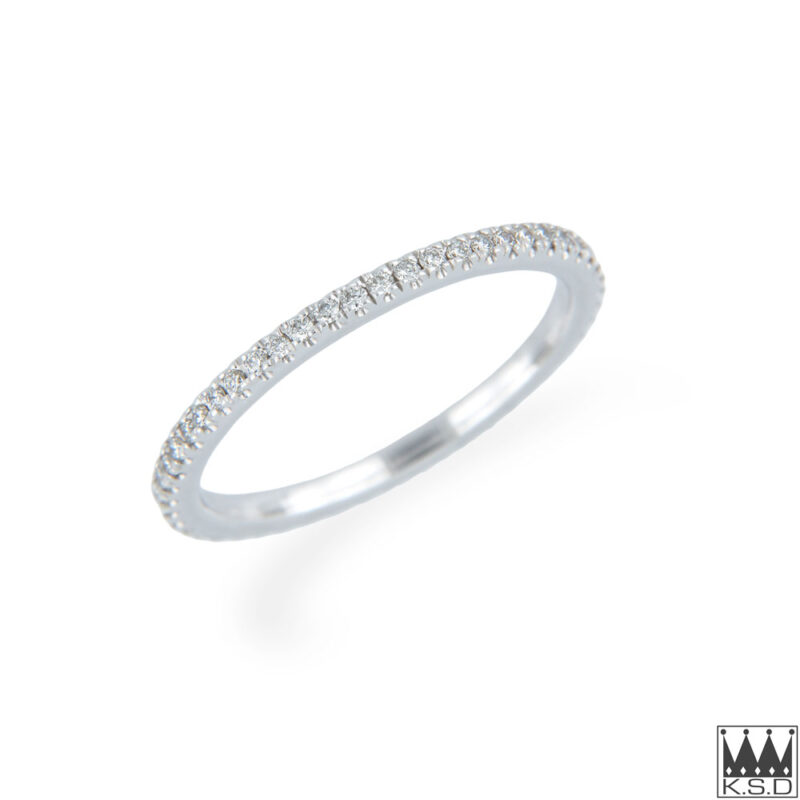 Diamond Set Eternity White Gold Ring