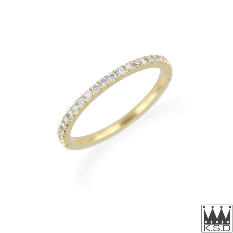 Diamond Set Eternity Yellow Gold Ring