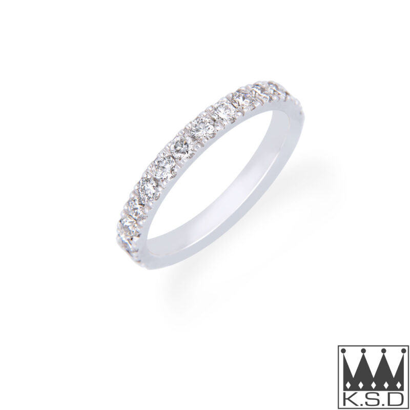 Half Eternity Diamond Set White Gold Ring