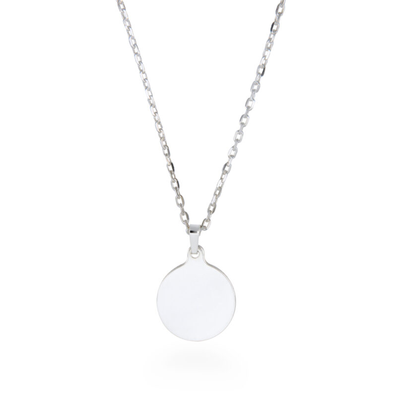 Sterling Silver Disc Pendant and Chain