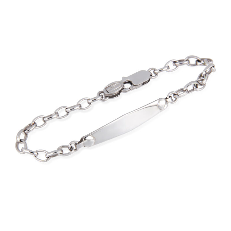 White Gold Personalised Baby Bracelet