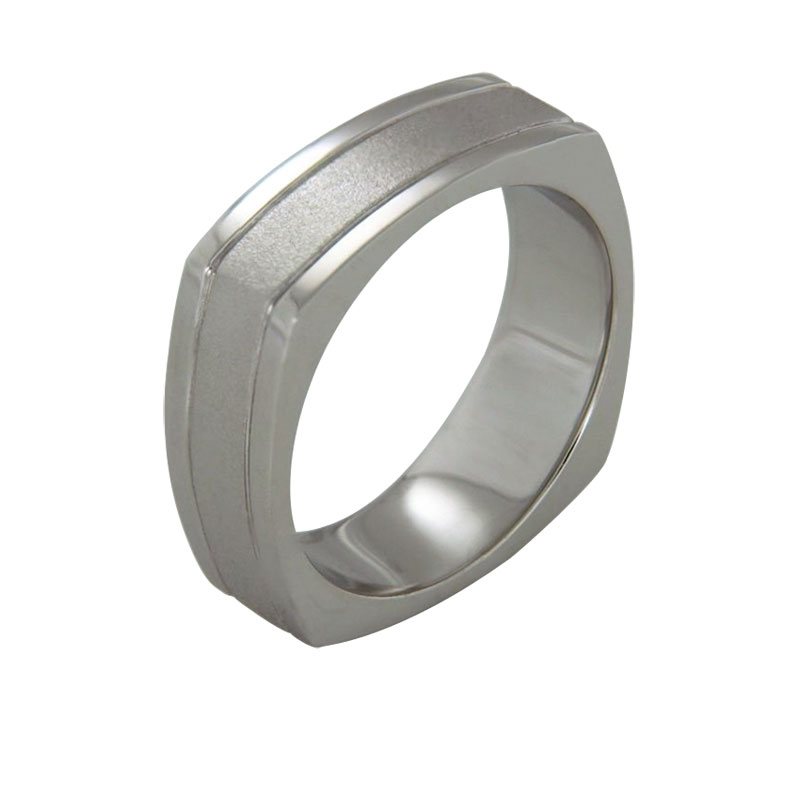 Square Ring With Matte Finish