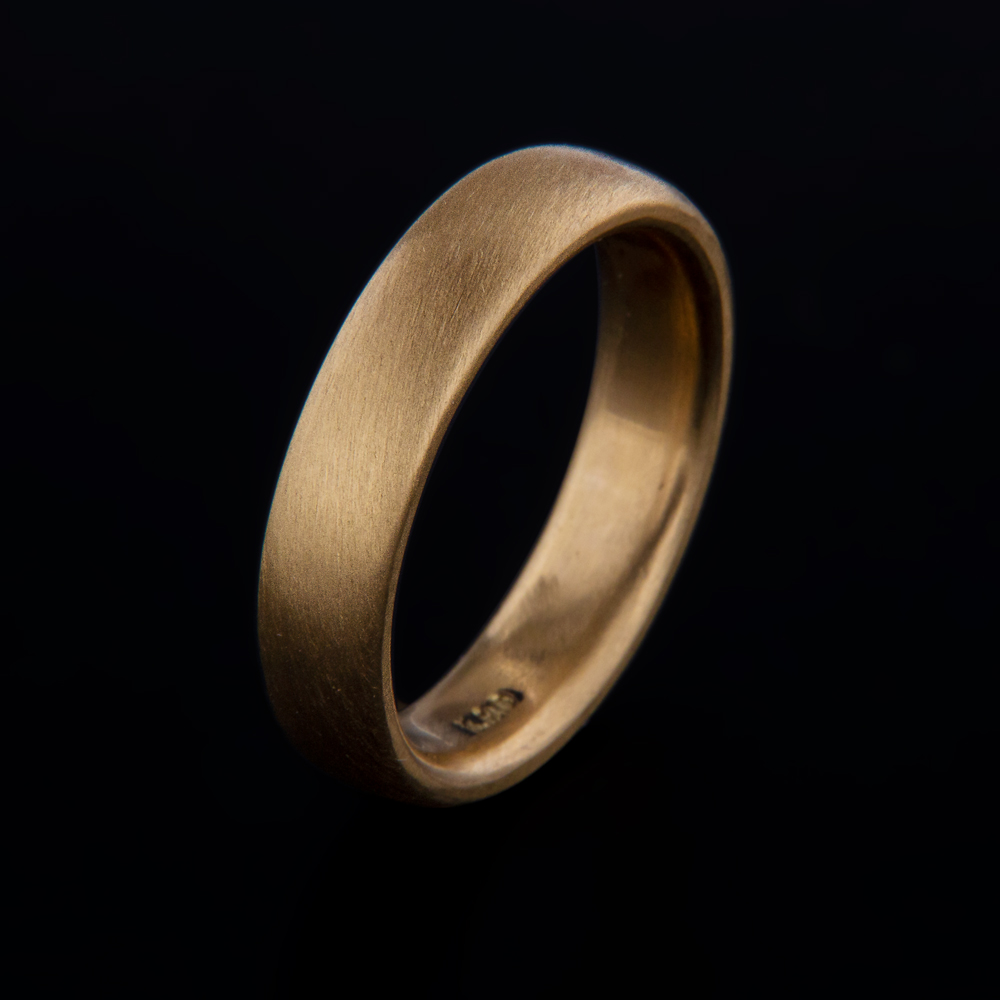 Yellow Gold Ring Rough Finish