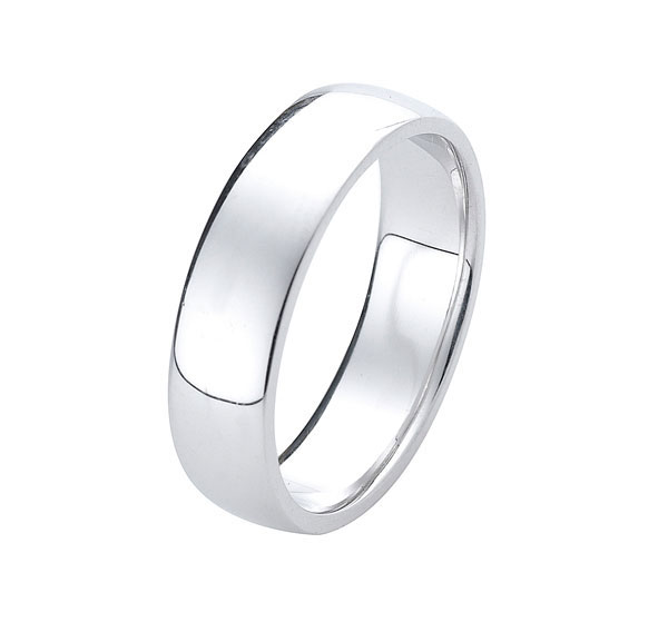 White Gold 6mm Wide Ring