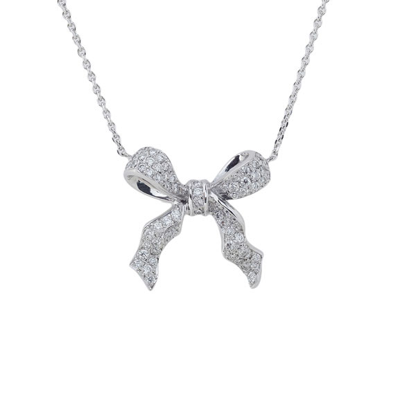 Diamond Bow Pendant