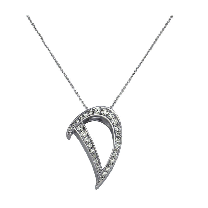 Diamond 'D' pendant
